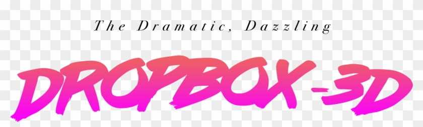 Dropbox 3d Banner - Calligraphy Clipart