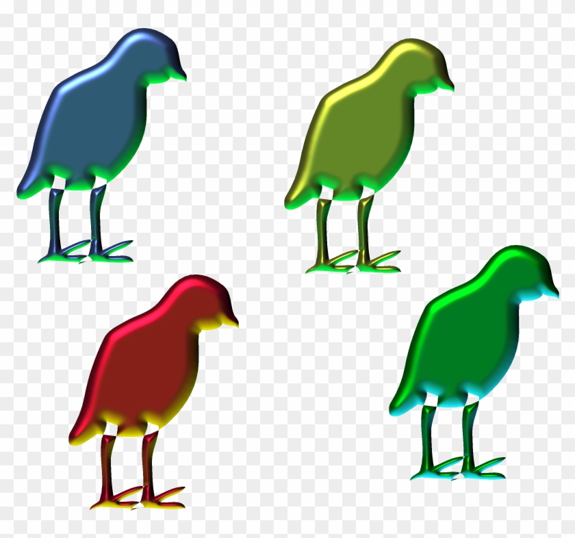 3d Bird,red Bird,green Bird Clipart