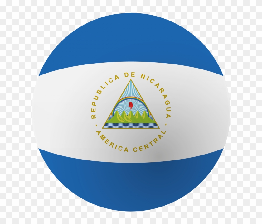 Nicaragua Round Flag - Crochet Clipart