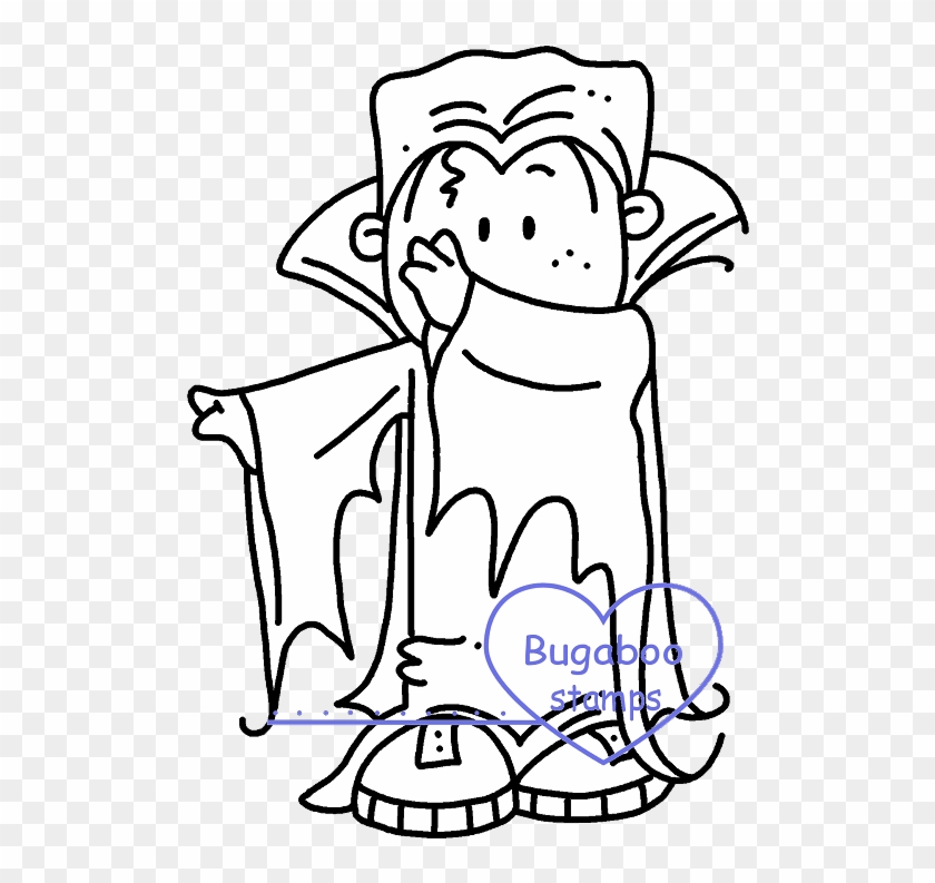 Digi Stamps,hween Brat Dracula,bugaboo Stamps, - Line Art Clipart