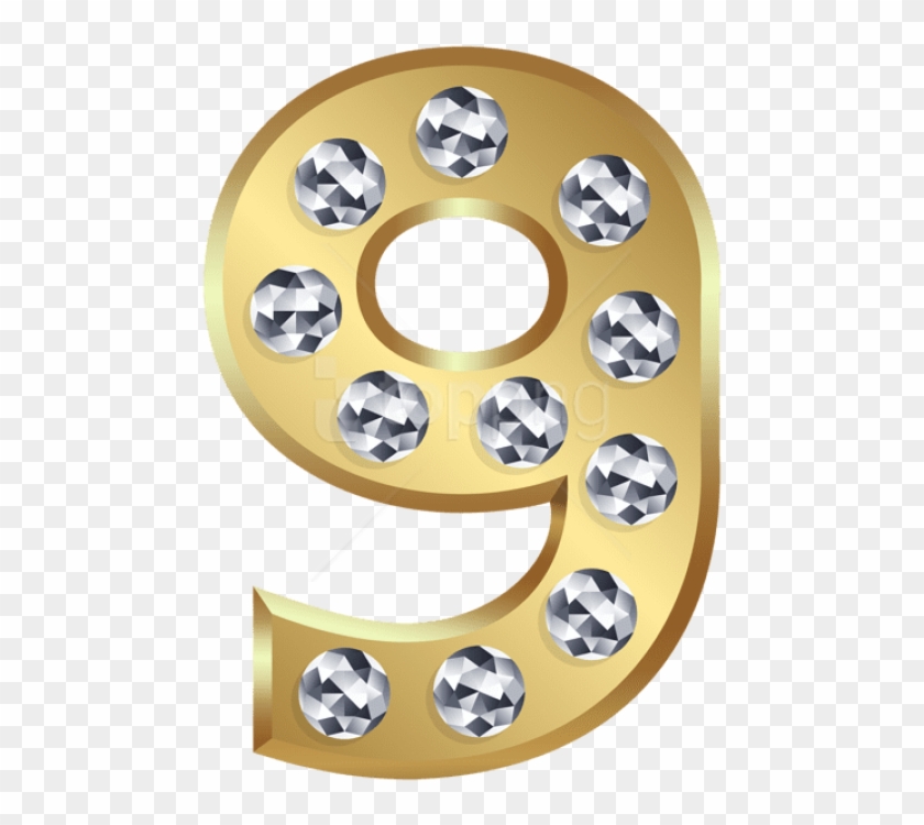 Free Png Download Nine Gold Number Clipart Png Photo - Portable Network Graphics Transparent Png