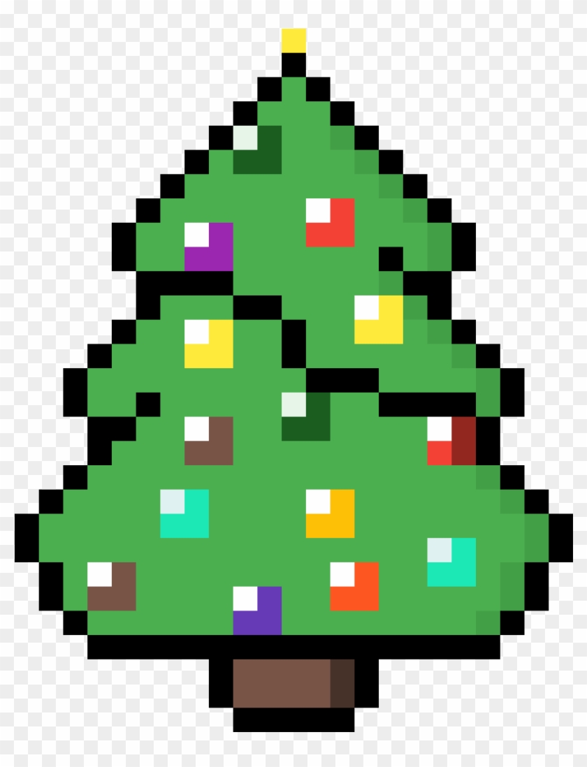 Christmas Tree - Pixel Art - Albero Di Natale Pixel Art Clipart