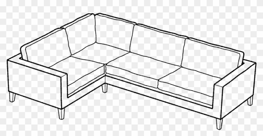 Shoreditch L Shape Corner Sofa, Left - Clip Art Corner Sofa - Png Download #4660087