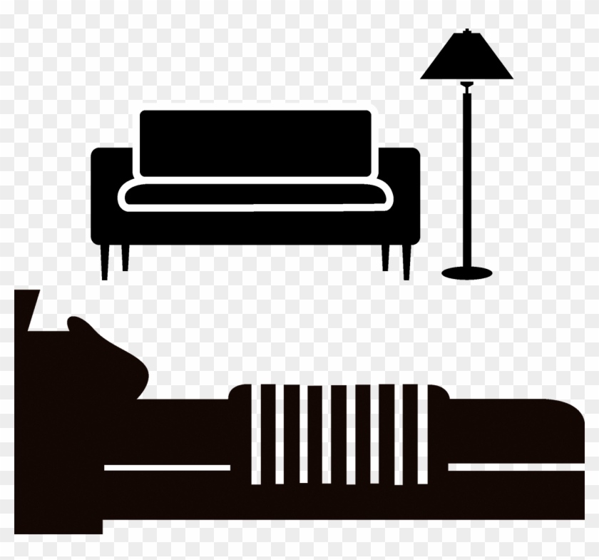 Couch Bed Silhouette Furniture - Furniture Silhouette Png Clipart #4660522
