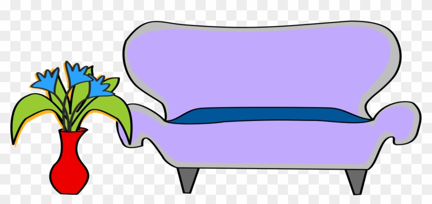 Couch Table Furniture Computer Icons Chair - Gambar Ruang Tamu Kartun Clipart #4660619