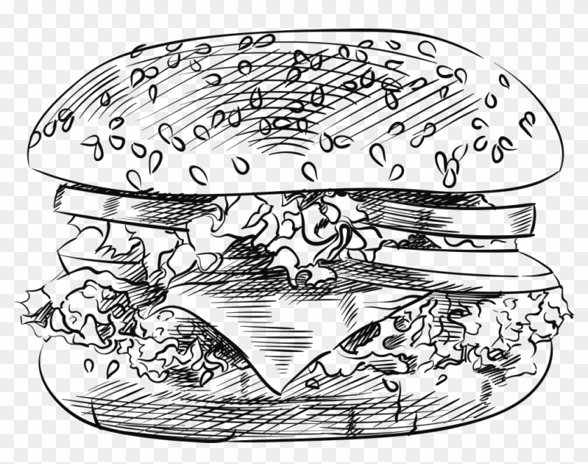 Hamburguesa Dibujo A Lapiz Clipart #4660850