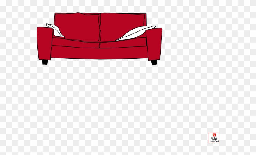 Couch Vector Pillow Clipart - Studio Couch - Png Download #4660875