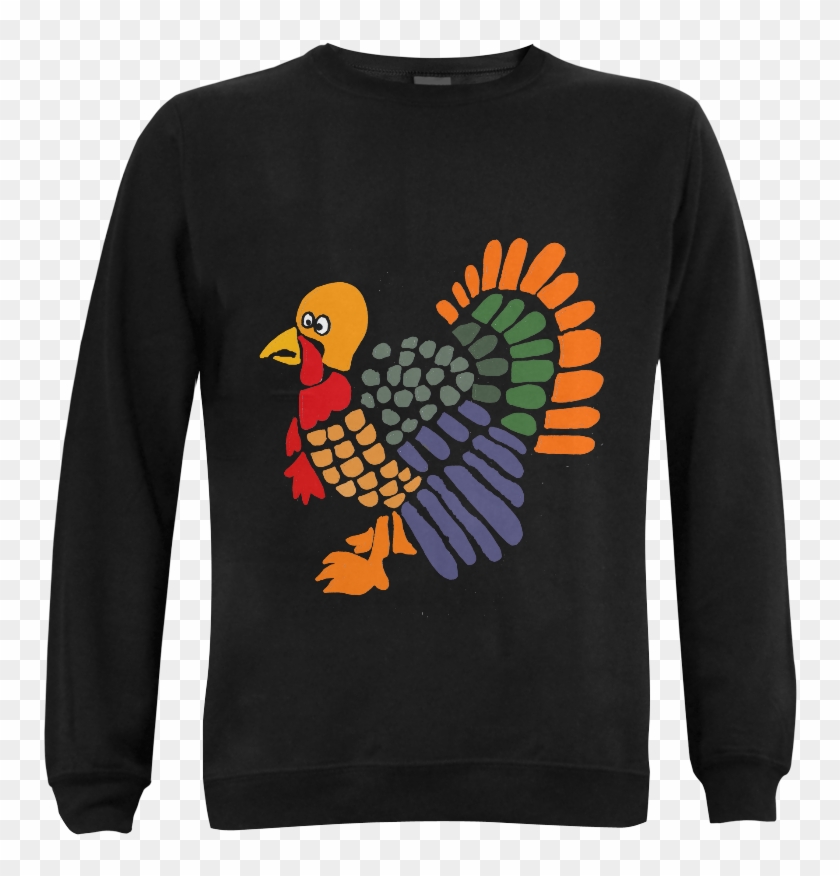 Funny Turkey Abstract Art Gildan Crewneck Sweatshirt - Sweatshirt Clipart #4662371