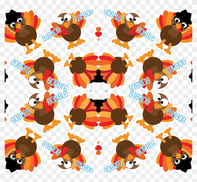Thanksgiving Funny Gobble Gobble Turkey Face Wallpaper Clipart