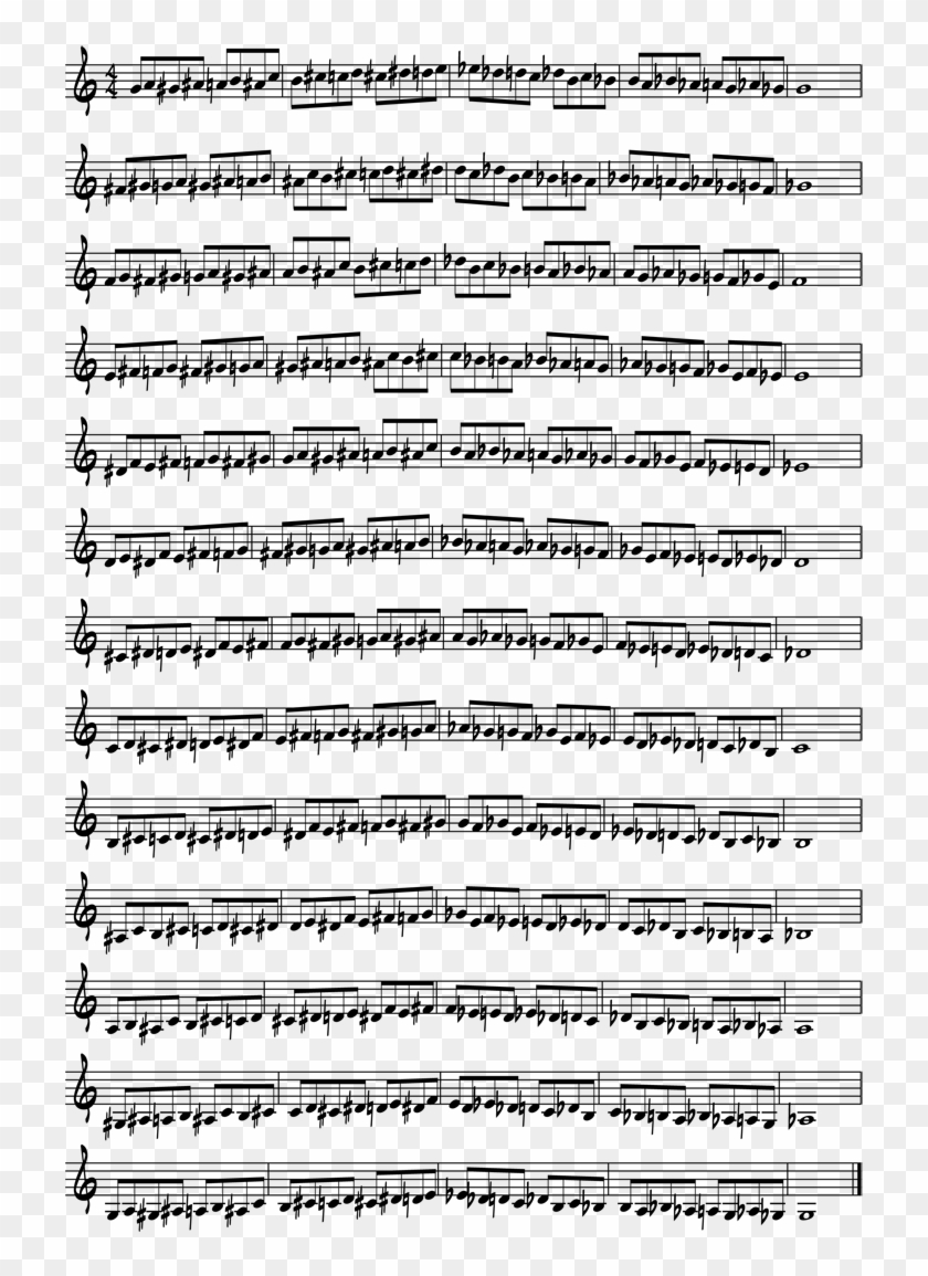 Fingering1 - Trumpet Major Scales Clipart