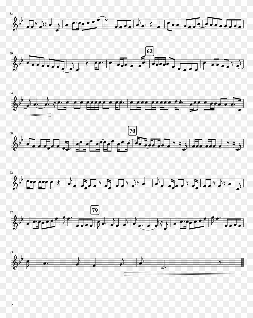 Bb Trumpet Sheet Music - All Star Trumpet Notes Clipart #4663175