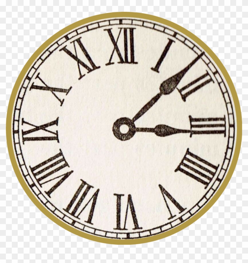 Relogio Sticker - Old Clock Face Roman Numerals Clipart #4663483