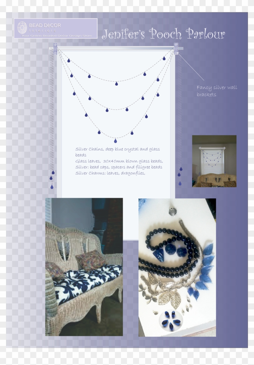 Jenifer Chain Draped Window Decor - Interior Design Clipart