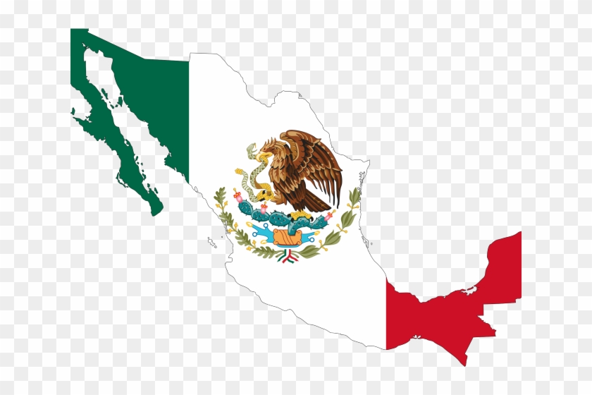 World Map Flag Clipart Png - Mexico Flag Map Png Transparent Png