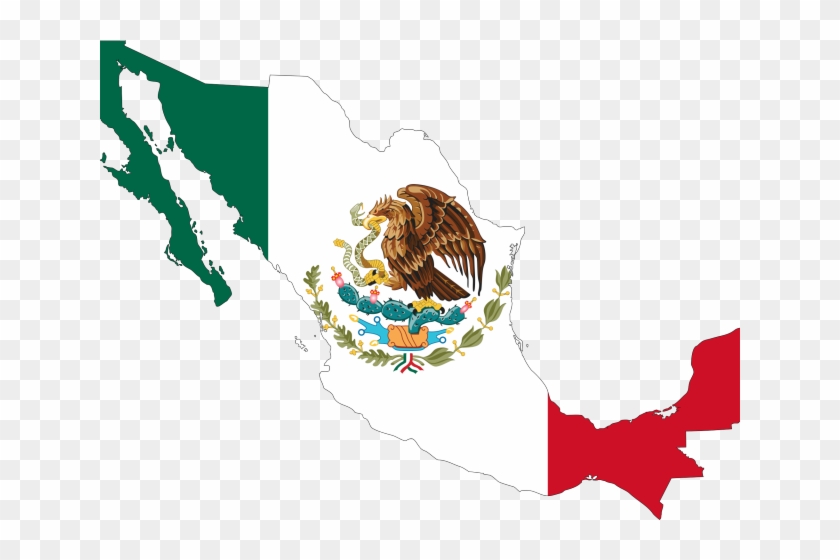 World Map Flag Clipart Png - Mexico Flag Map Png Transparent Png #4663957