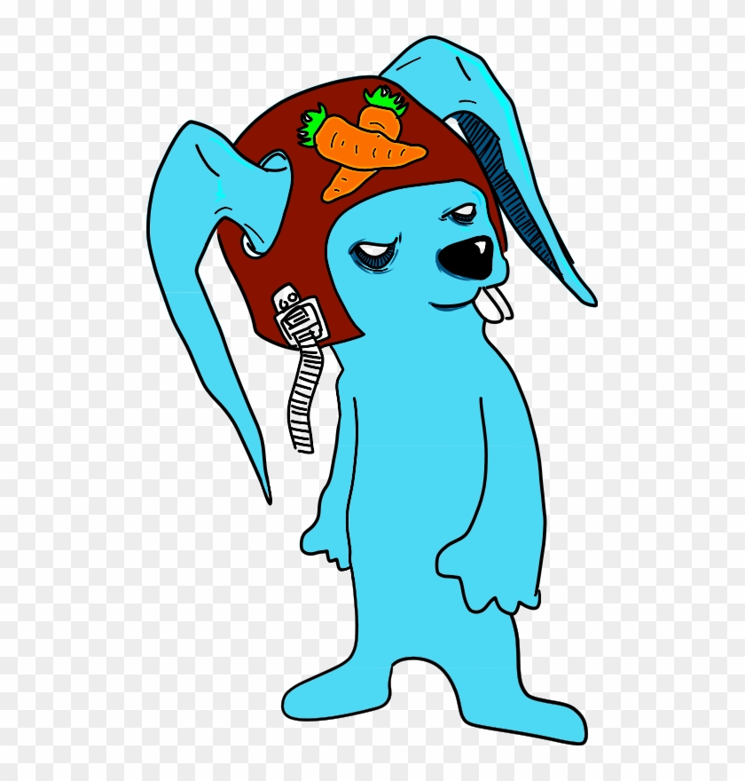 Free Vector Blue Bunny / Conejo Azul - Rabbit Clipart