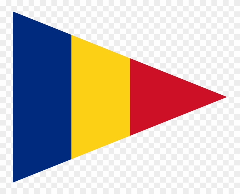 File Of Romanian - Romanian Flag Triangle Clipart #4664669