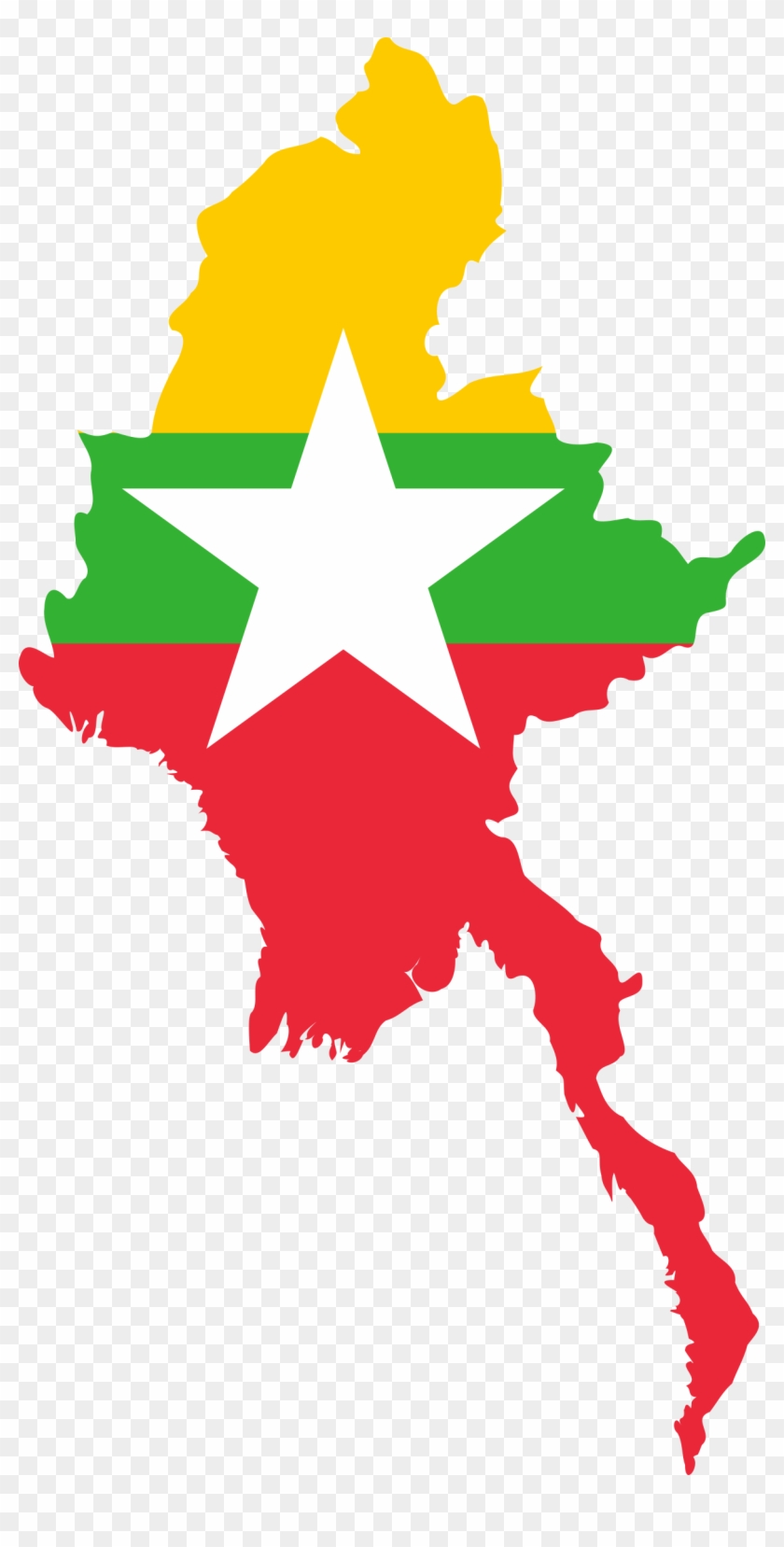 This Free Icons Png Design Of Myanmar Outline 2 - Myanmar Map For Png Clipart #4665531