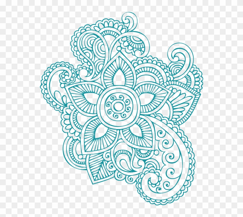 Mehndi, Tattoo, Henna, Line Art, Flower Png Image With - Transparent Background Henna Png Clipart