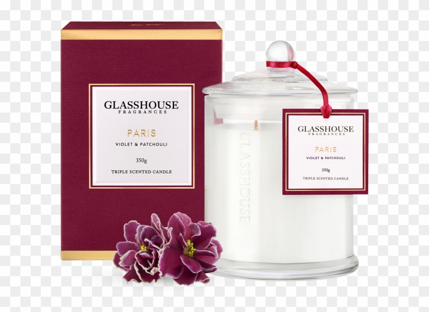 Paris Violet & Patchouli 350g Triple Scented Candle - Paris Glasshouse Candle Clipart #4665711