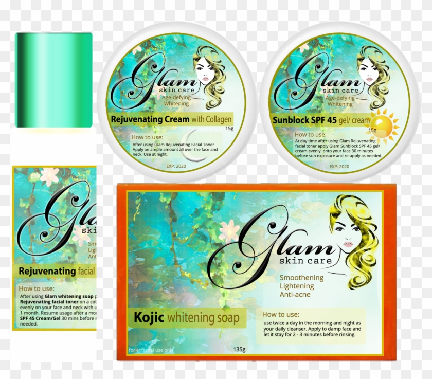 Glam Skin Care Rejuvenating Set With Collagen Helps - Brochure Clipart #4665714