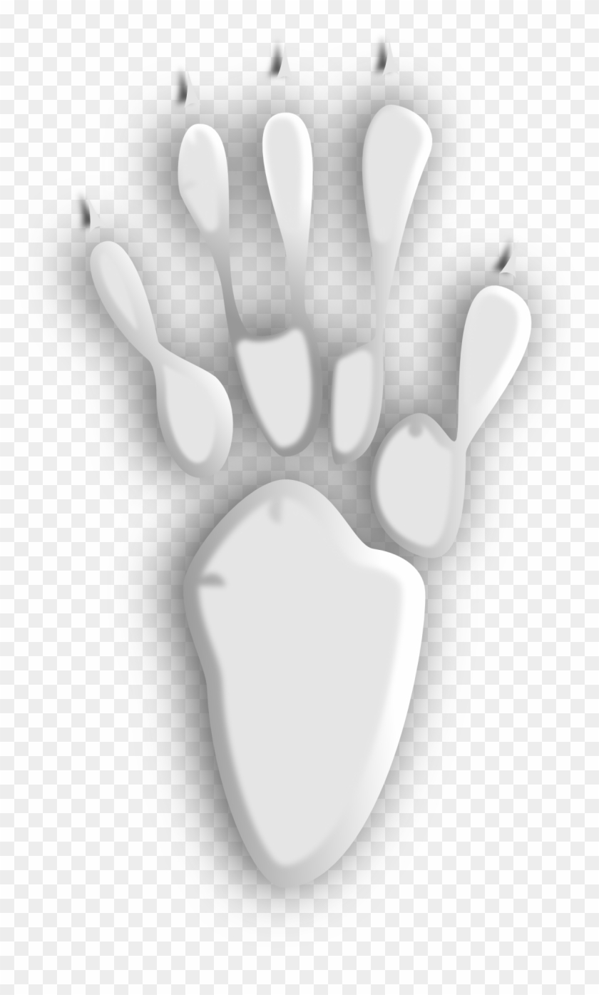 White Paw Print - Empreinte Cochon D Inde Clipart #4665748