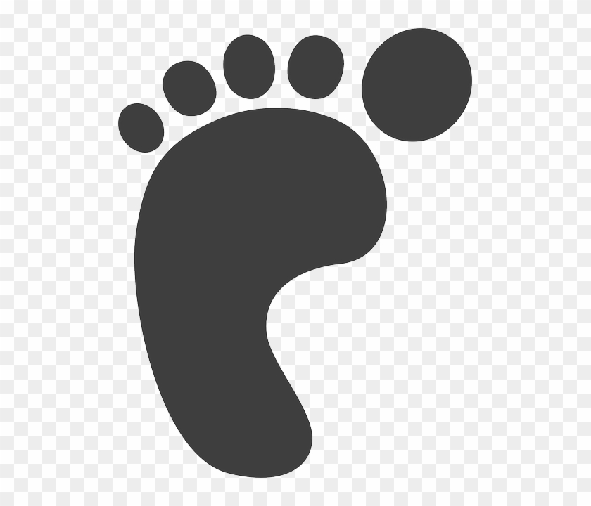 Black Footprint Clipart - Png Download #4665854