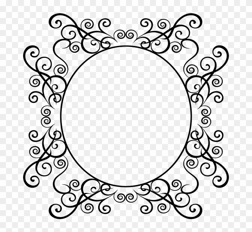 Henna Floral Round Designs Photo - Oval Flourish Frame Png Clipart