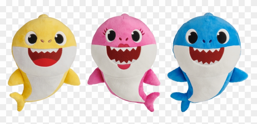 Squeeze Them To Hear The Pinkfong Baby Shark Song And Baby Shark Plush Clipart Pikpng