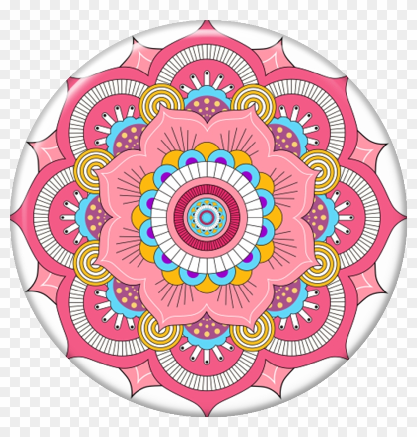 Ps195-01 - Mandala Com Papel Colorido Clipart #4666600