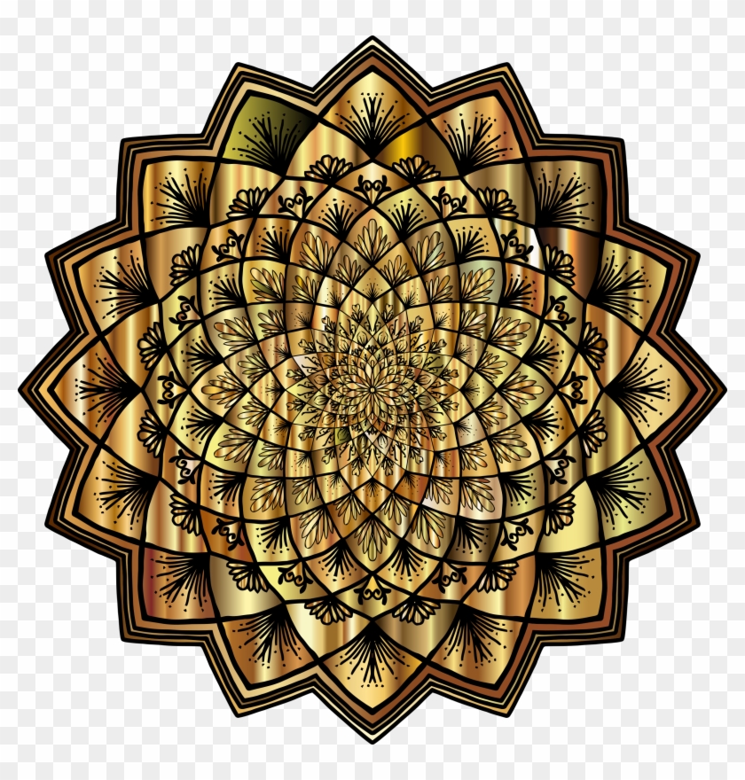 This Free Icons Png Design Of Prismatic Floral Mandala - Mandala Complicated Clipart #4666627