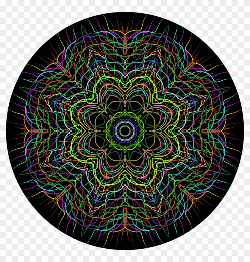 This Free Icons Png Design Of Prismatic Line Art Mandala - Circle Clipart #4666807