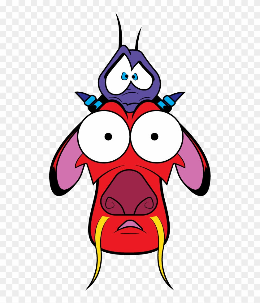 Mushu And Cricky - Cartoon Clipart #4666901
