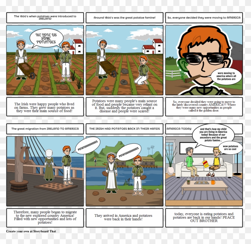The 1600's When Potatoes Were Introduced To Ireland - Road To Revolution Comic Book French And Indian War Clipart