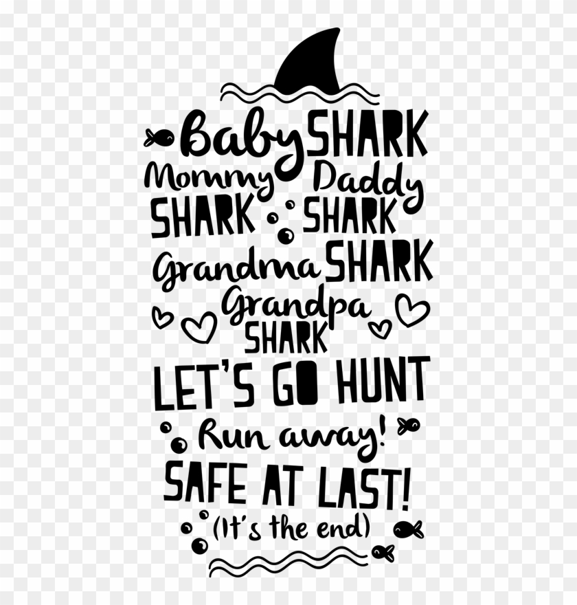 Baby Shark Lyrics Song Sticker - Poster Clipart