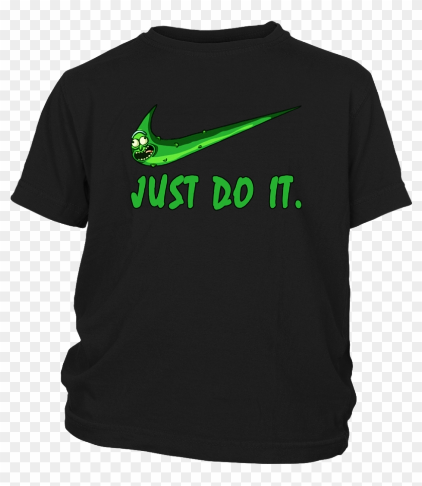 Rick And Morty Just Do It Nike Logo Shirts T Shirt - Shirt Clipart