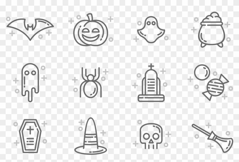 Halloween Icons Vector - Halloween Icon Vector Png Clipart #4668218