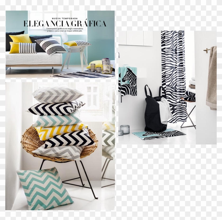 El Estilo Elegancia Gráfica Juega Con Estampados Gráficos - Coussins H&m Clipart #4668244