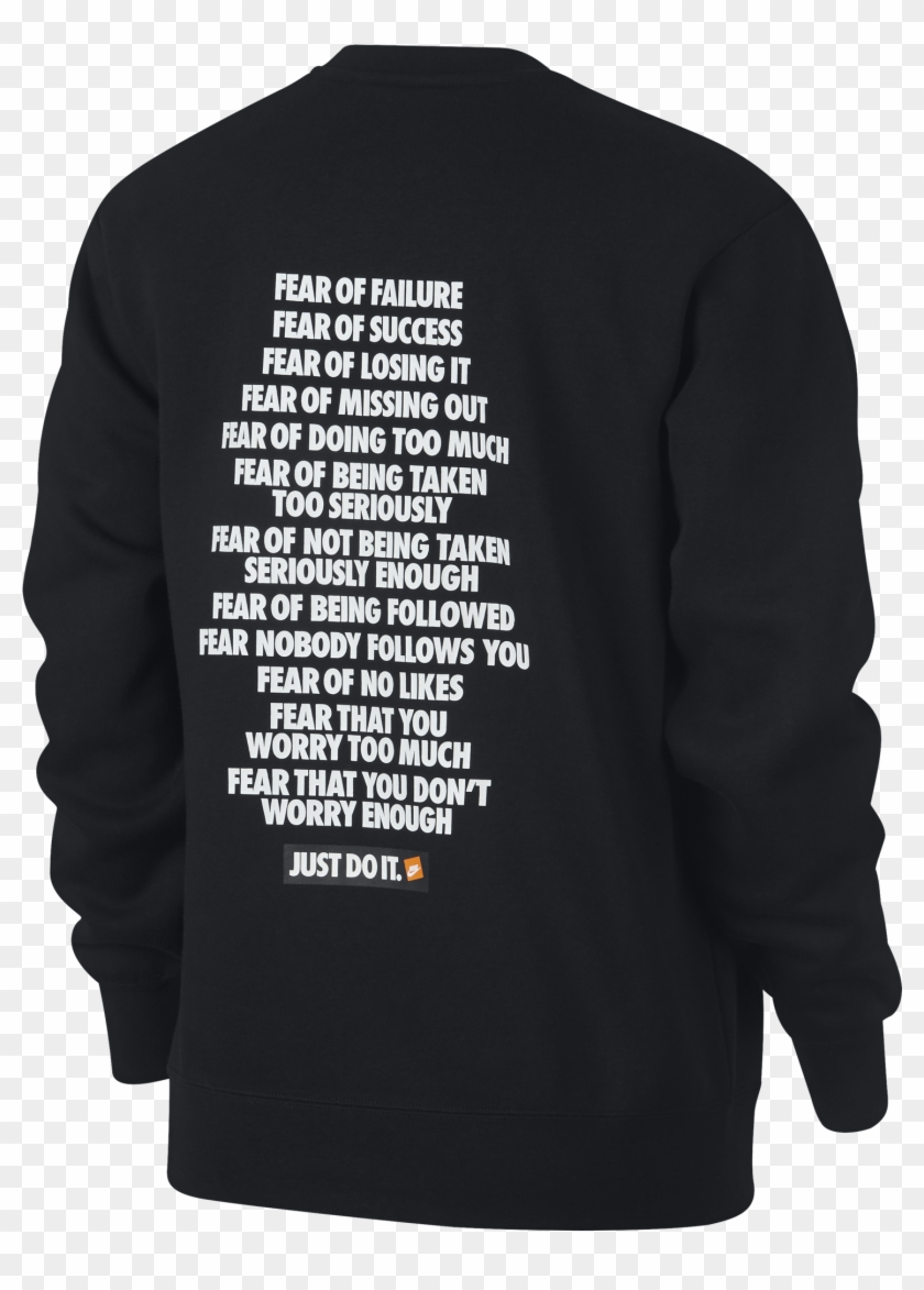 Nike Wmns ''just Do It'' Crewneck - Nike Fear Sweater Clipart #4668303
