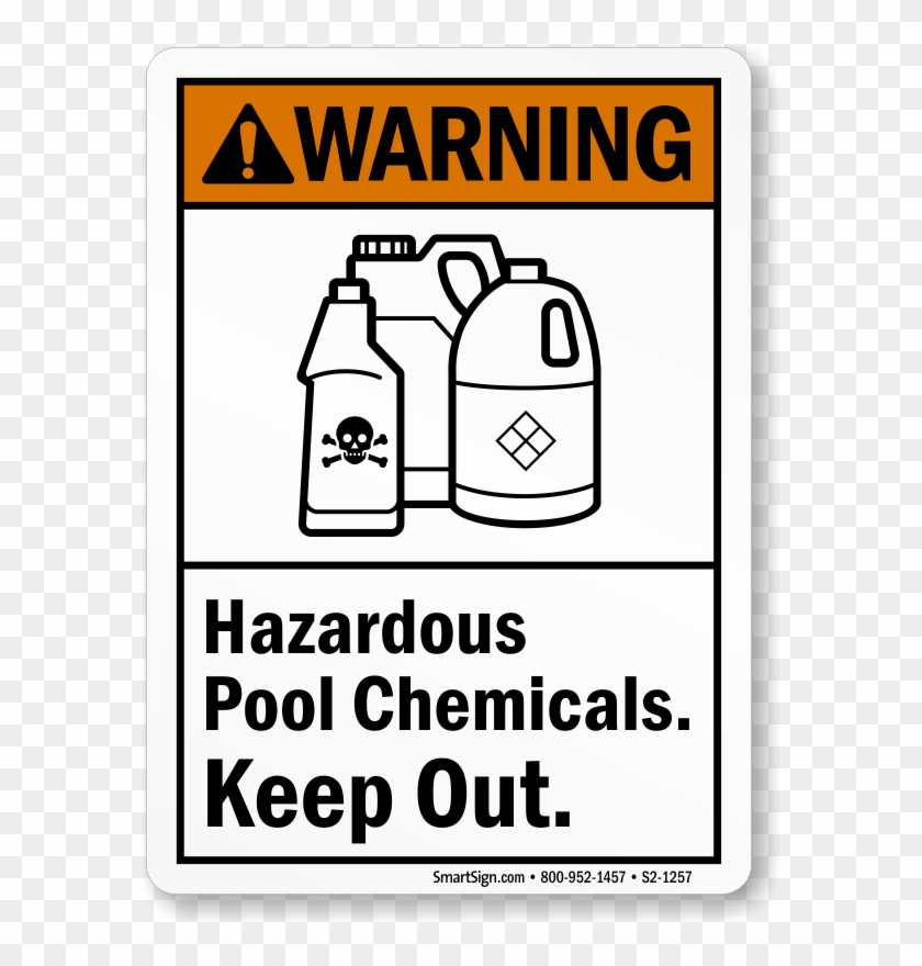 Hazardous Pool Chemicals Keep Out Warning Sign - Sign Clipart