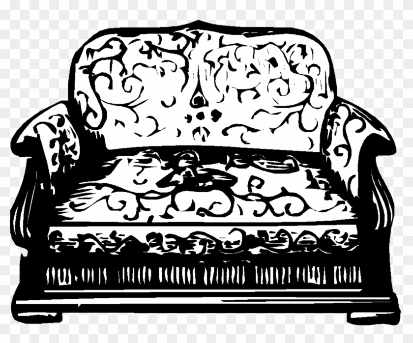 Sofa Couch Vintage Furniture Png Image - Vector Graphics Clipart