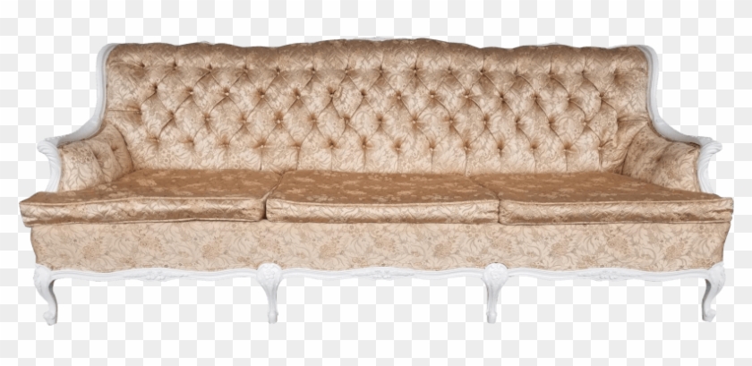 French Shimmery Pink Brocade Sofa - Studio Couch Clipart #4668852