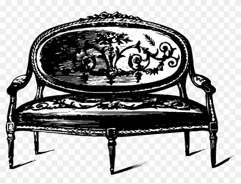 Couch Vintage Furniture Sit Png Image - Chair Clipart #4668918