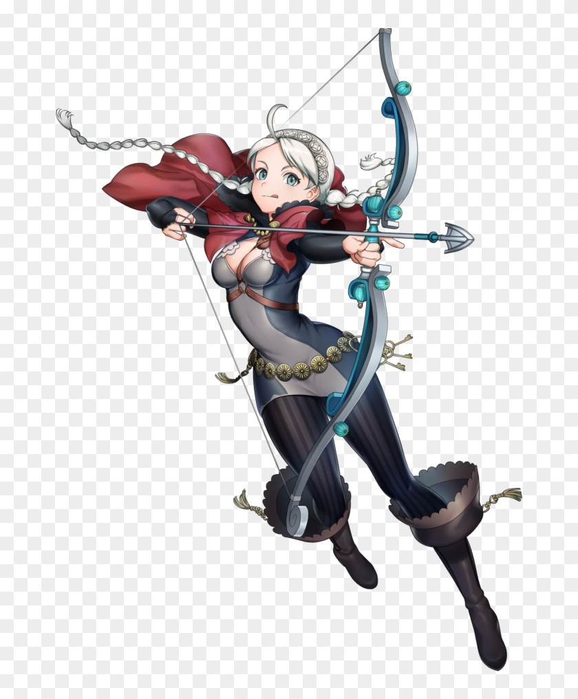 1girl Arrow Bangs Belt Blue Eyes Boots Bow Braid Breasts - Nina Fire Emblem Heroes Clipart #4668978