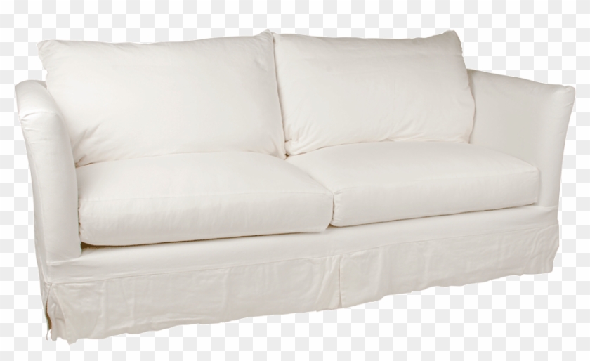 Vintage White Canvas Sofa - Studio Couch Clipart #4669138