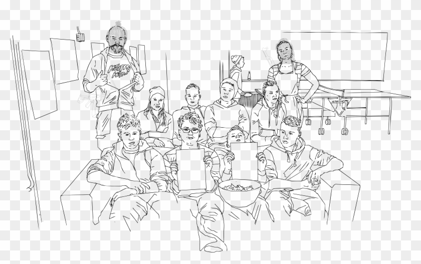 This Free Icons Png Design Of Youth And Youth Workers - Line Art Clipart