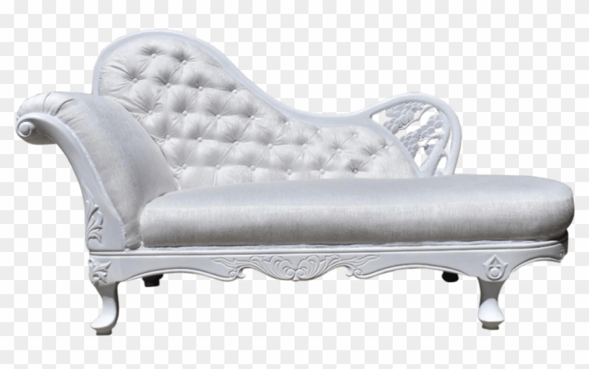 White Velvet Chaise - Chaise Longue Clipart #4669434