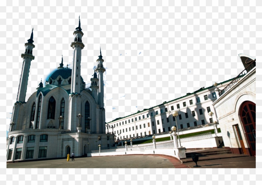 White Landmark Building In Russia - Kazan Kremlin, Qolsharif Mosque Clipart