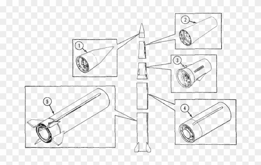 Pershing Ii Missile Features - Technical Drawing Clipart