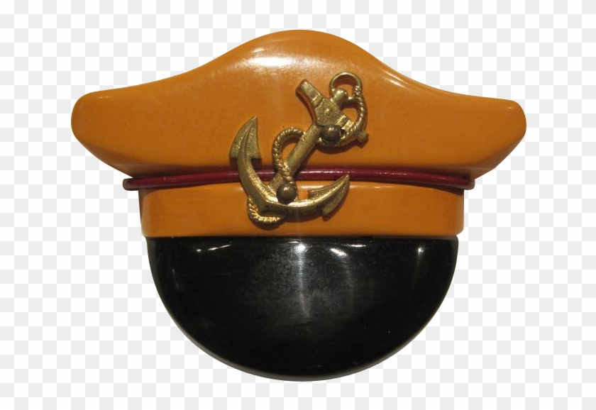 Bakelite Captain's Hat Pin For A Navy Sweetheart - Emblem Clipart #4669866